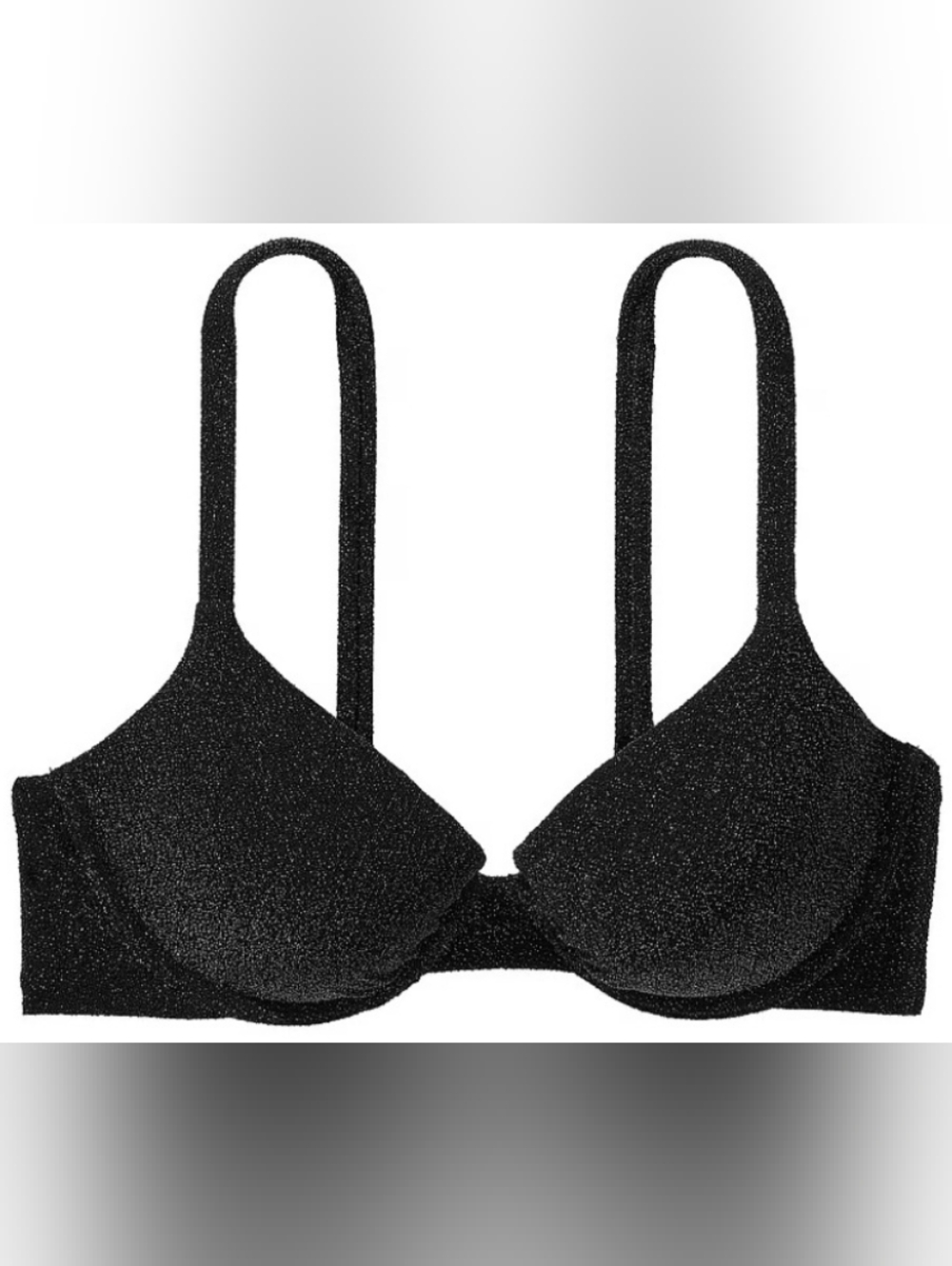32DD VS Swim Icon PushUp Bikini Top Black Shimmer